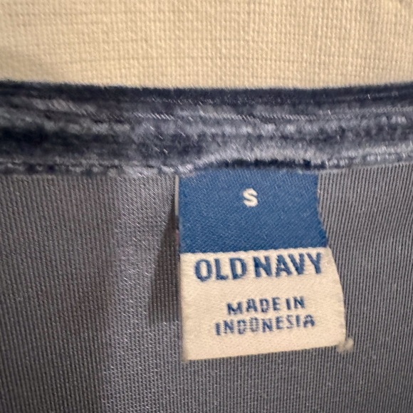 Old Navy Deep Blue Velour Long-Sleeve Square Neck Bodysuit Size Small - Picture 3 of 3